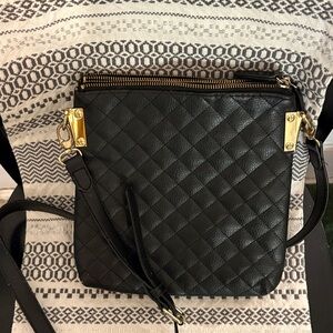 Black Quilted Crossbody Bag